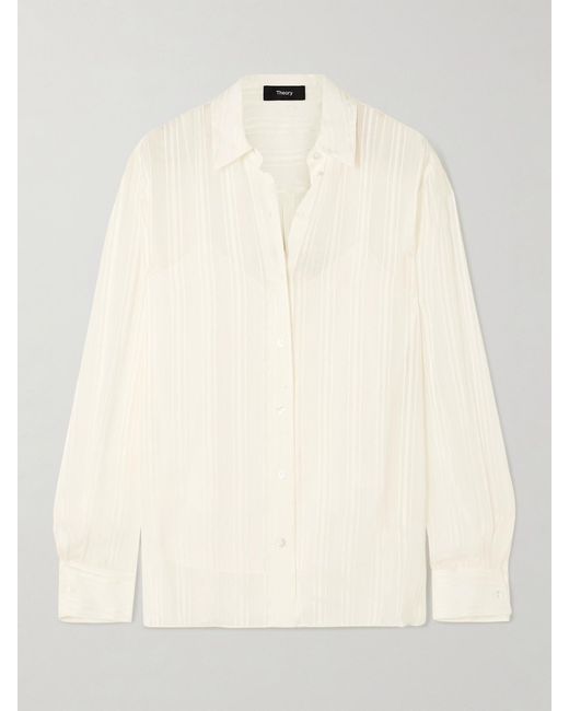 Theory Natural Striped Jacquard Shirt