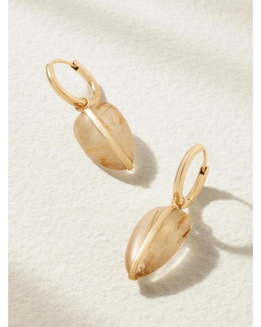 Boucles D'Oreilles En Or 14 Carats (585/1000) Recyclé Et Quartz Pebble BY PARIAH en coloris Natural