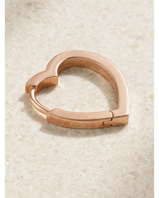 Repossi Natural Antifer Heart Small 18-Karat Rose Diamond Single Earring
