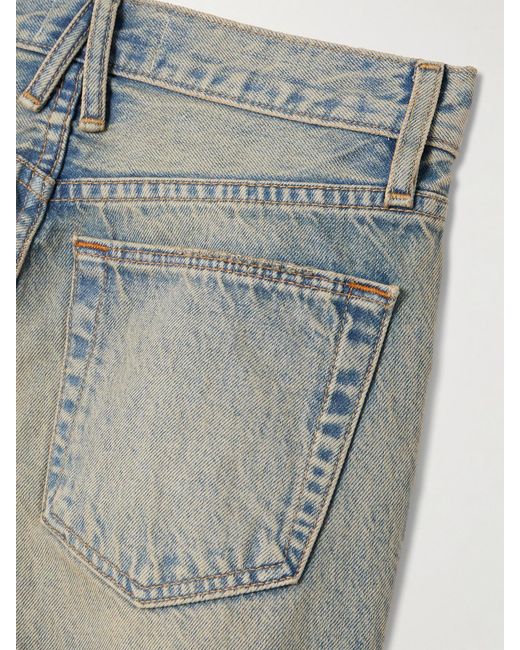 SLVRLAKE Denim Blue Sophie Long Mid-Rise Straight-Leg Jeans