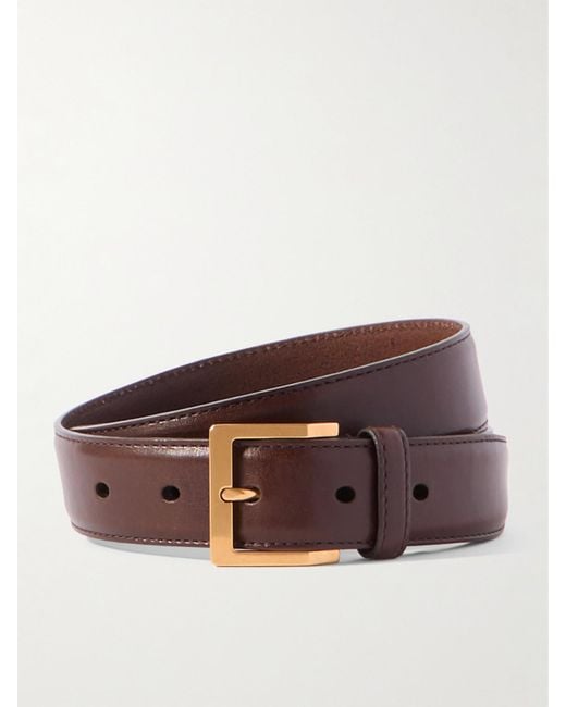 Saint Laurent Brown Vadim Leather Belt