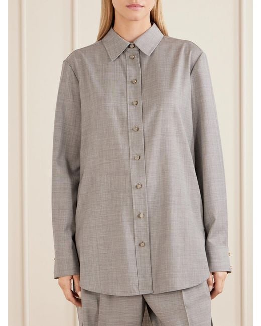 Zimmermann Gray Valiant Wool Shirt