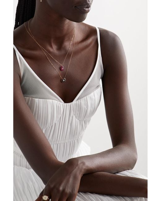 Pascale Monvoisin Black Pierrot N°2 9-Karat Rose And, Bakelite And Diamond Necklace