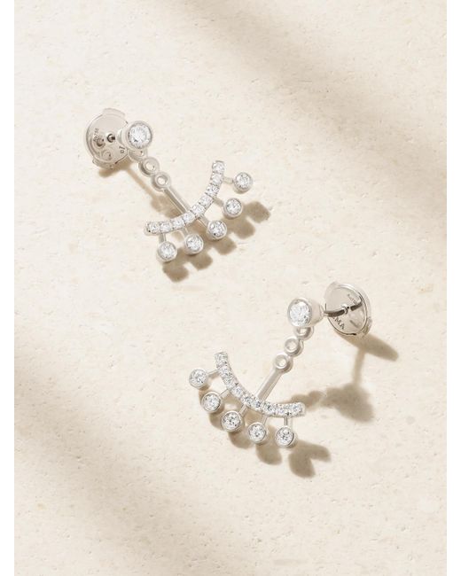 De Beers London Natural Dewdrop Jacket 18-Karat Diamond Earrings