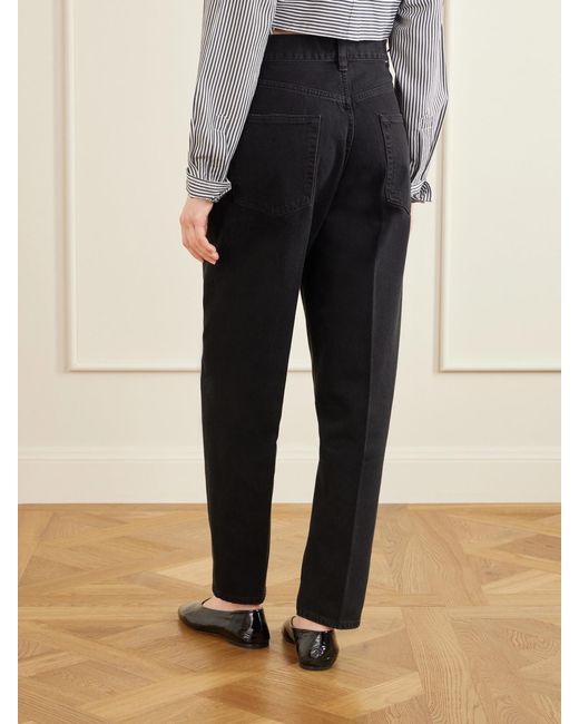 Agolde Black 80's High-Rise Straight-Leg Jeans