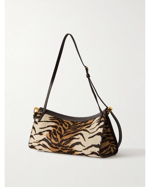 Alaïa Multicolor Le Click Ew Medium Tiger-Print Calf Hair And Leather Shoulder Bag