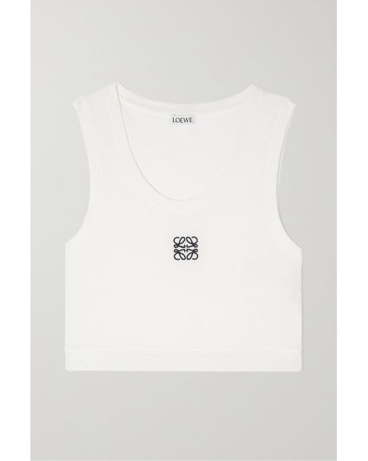 Loewe Anagram Cotton-Blend Crop Top