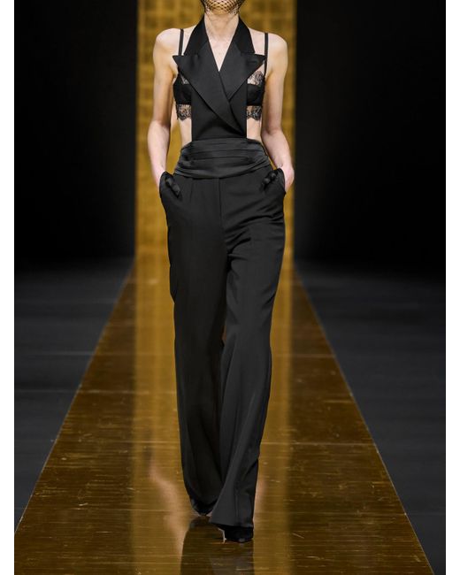 Soutien-Gorge À Armatures En Tulle À Finitions En Dentelle De Chantilly Dolce & Gabbana en coloris Black