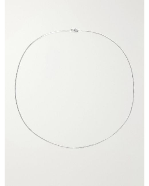 Laura Lombardi Natural Mini Omega Platinum-Plated Necklace