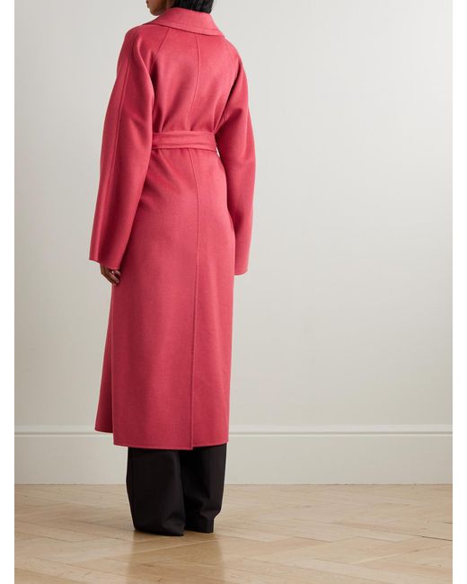 Joseph Red Spencer Belted Wool And Cashmere-Blend Trench Coat