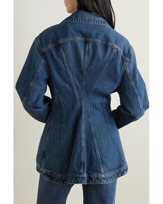 Goldsign Net Sustain The Benning Organic Denim Peplum Jacket in