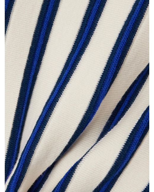 Escvdo Blue Manglar Striped Organic Cotton Top