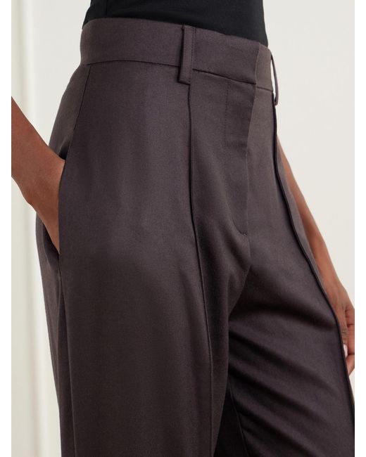 Stella McCartney Brown Tapered Wool-Flannel Stirrup Pants