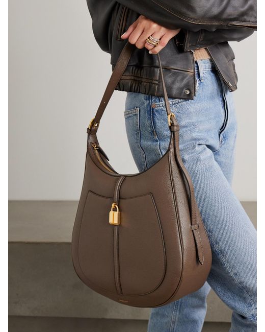 Sac Porté Épaule En Cuir Texturé À Ornement The Siena DeMellier London en coloris Brown