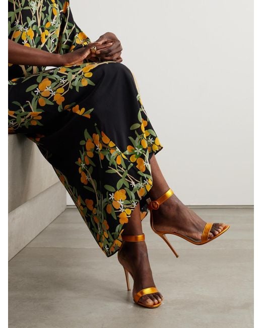 Gianvito Rossi Portofino 105 Metallic Leather Sandals