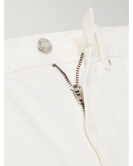 Nili Lotan White Russel Jeansshorts Mit Fransen