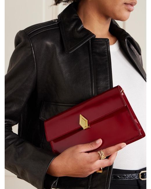 Metier Red Parallel 22 Leather Shoulder Bag