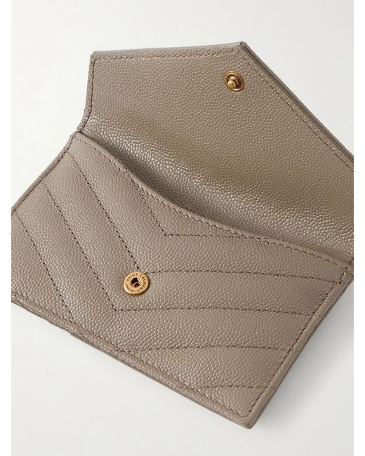 Saint Laurent Natural Cassandre Matelassé Leather Wallet