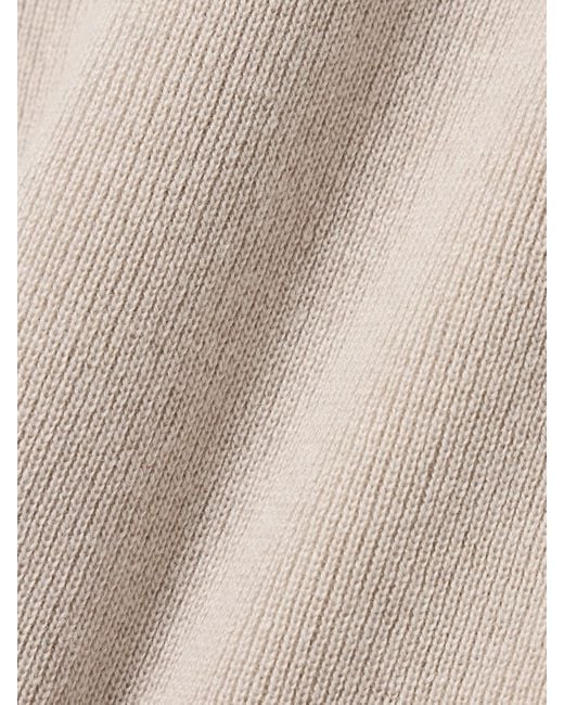 The Elder Statesman Natural Delicash Ribbed Cashmere And Silk-Blend Tank