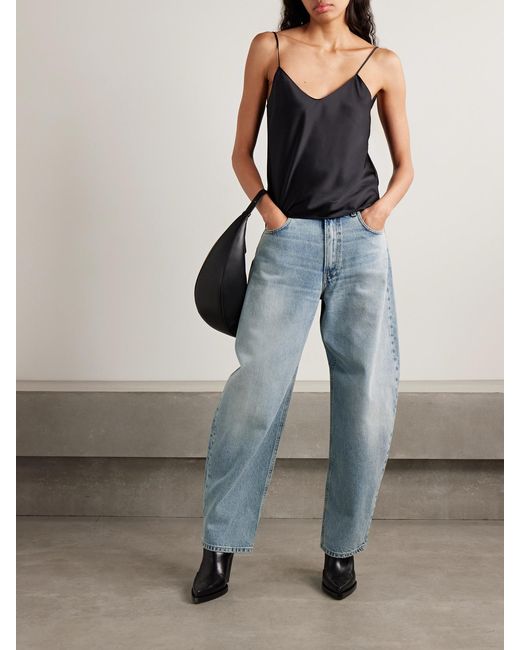 Haikure Blue Bibi Mid-Rise Barrel-Leg Jeans