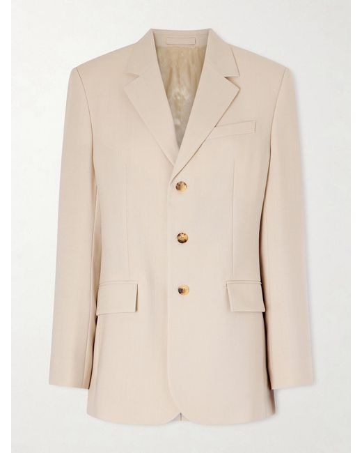 Wardrobe NYC Natural Wool-Crepe Blazer