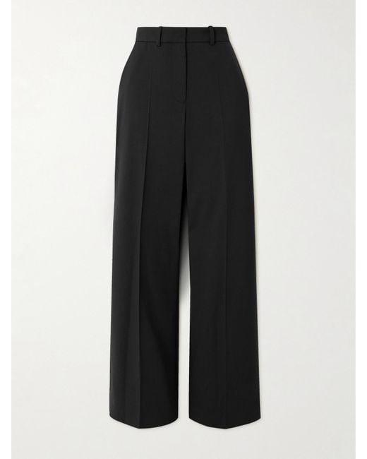 Joseph Black Morissey Hose Mit Geradem Bein Aus Stretch-Woll-Twill Mit Falten