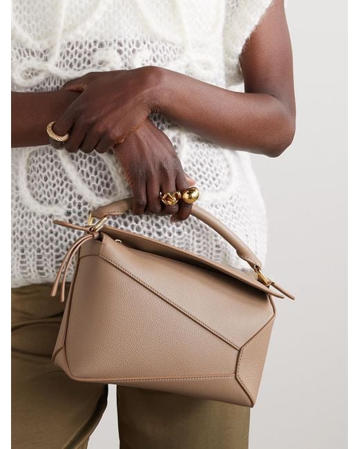 Loewe Natural Puzzle Leather Shoulder Bag