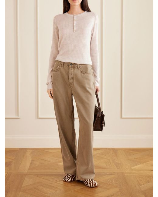Wales Bonner Natural Nile Henley Wool Sweatshirt