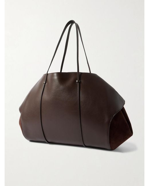 Neous Brown Berenices Suede And Leather Shoulder Bag