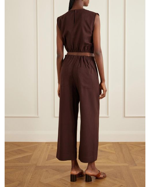 TOVE Purple Zadie Poplin Wide-Leg Pants