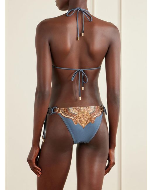 Zimmermann White Mahon Printed Bikini