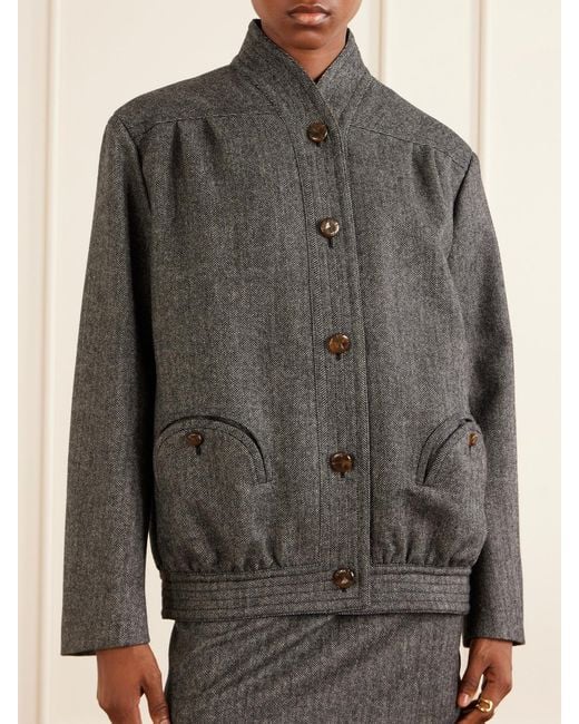 Blazé Milano Gray Coiba Virgin Wool-Blend Jacket