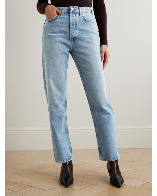 Agolde Blue '90S Pinch High-Rise Straight-Leg Jeans