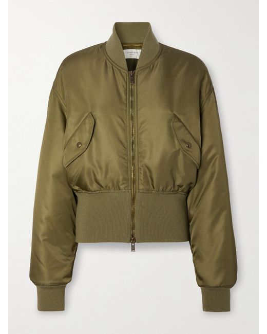 Saint Laurent Green Bomberjacke Aus Shell