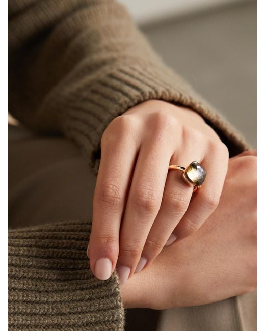 Pomellato Metallic Nudo Maxi 18-Karat Rose Prasiolite Ring
