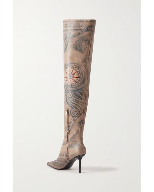 Jimmy Choo Brown X Jean Paul Gaultier Over-the-knee Boots 90