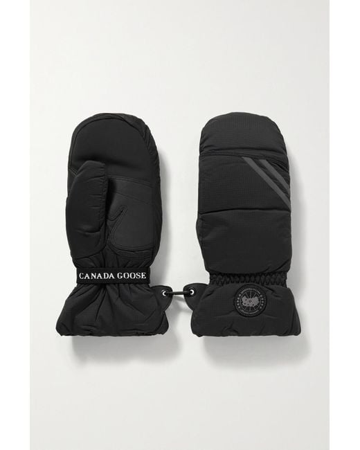 Canada Goose Hybridge Rubbertrimmed Quilted Shell Down Mittens in