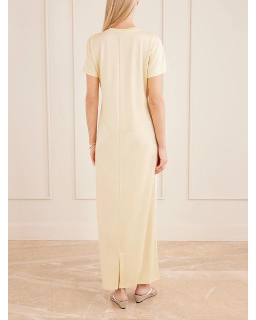 Anine Bing White Wynne Tencel Lyocell-Blend Jersey Maxi Dress