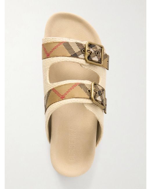 Burberry Natural Urchin Woven Raffia Sandals