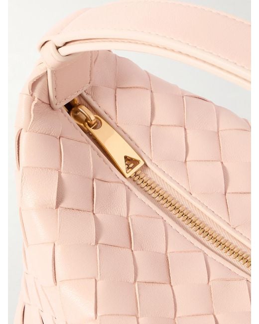 Bottega Veneta Pink Wallace Intrecciato Leather Shoulder Bag