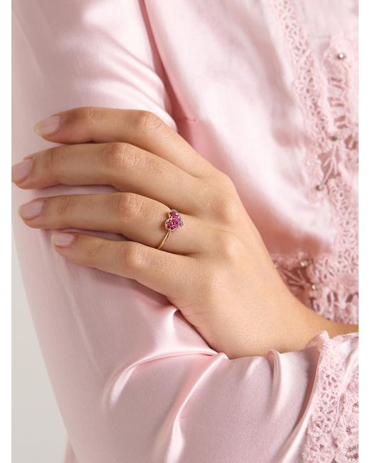 STONE AND STRAND Pink You'Re Making Me Blush 10-Karat Ruby Ring