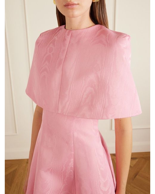Emilia Wickstead Pink Virginie Moiré Cape