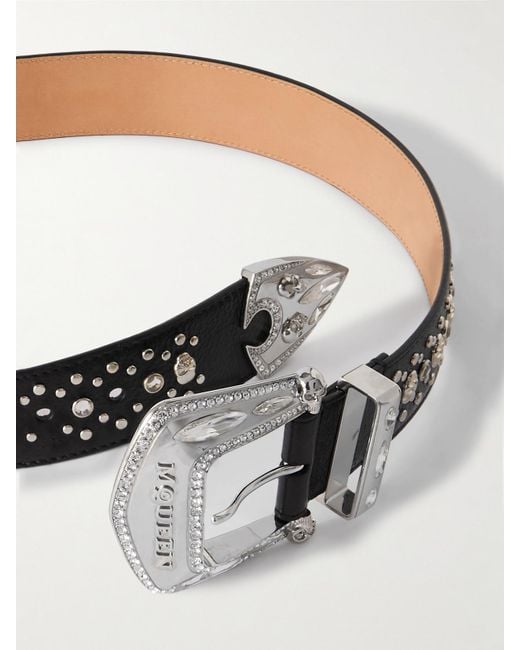 Alexander McQueen Gray Arrow Ledergürtel Mit Verzierungen