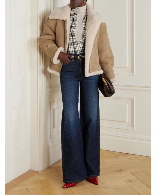 Nour Hammour Natural Portia Shearling Jacket