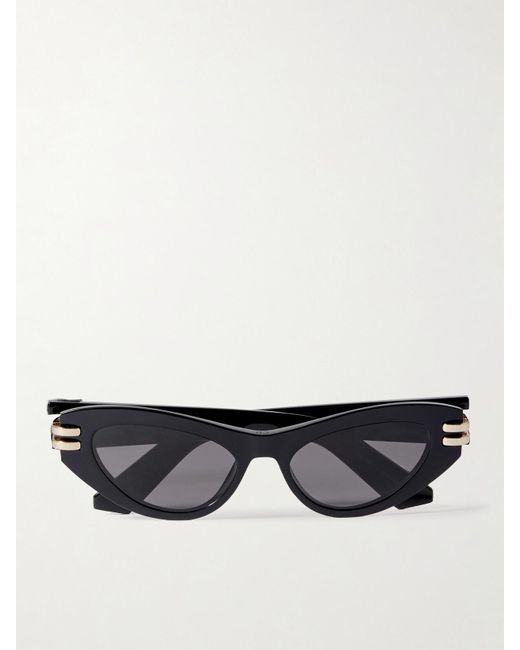 Dior Black Cdior B1U Cat-Eye Acetate And-Tone Sunglasses