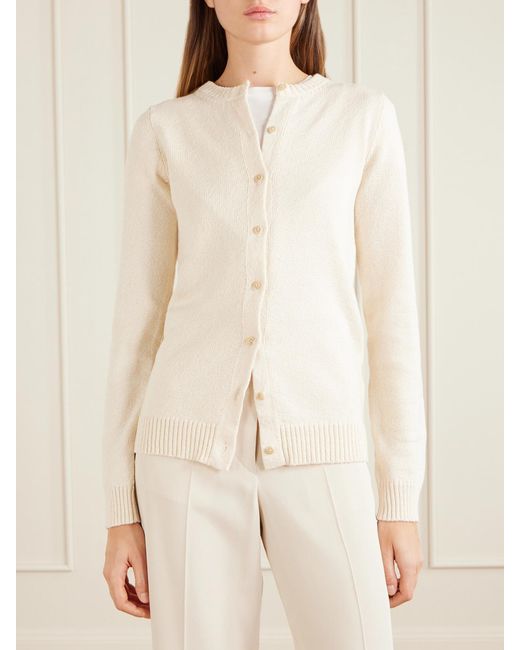 The Elder Statesman Natural Nora Lite Ruth Cotton Cardigan