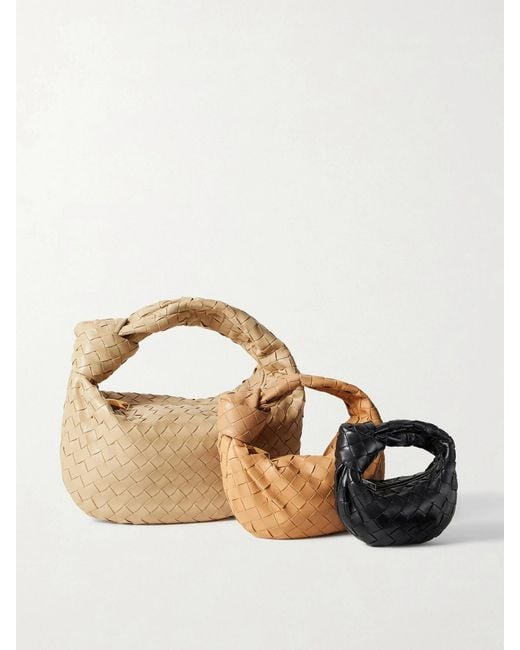 Bottega Veneta Black Jodie Small Intrecciato Leather Tote