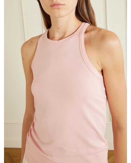 Another Tomorrow Pink Racerback Jersey Tank