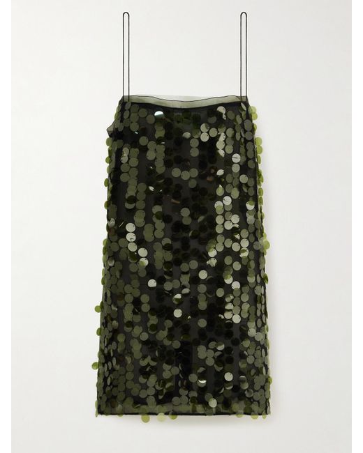 16Arlington Green Fia Paillette-Embellished Tulle Mini Dress