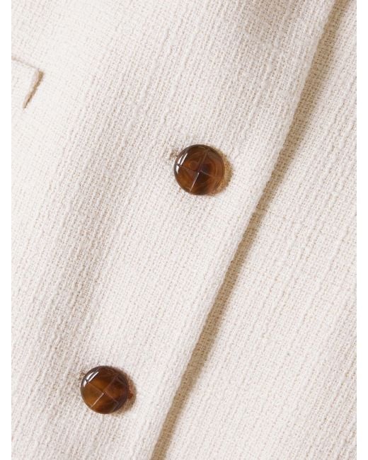 Blazé Milano Natural Missy Gliss Cotton-Blend Tweed Jacket